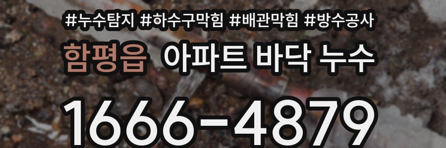 함평읍 아파트 바닥 누수