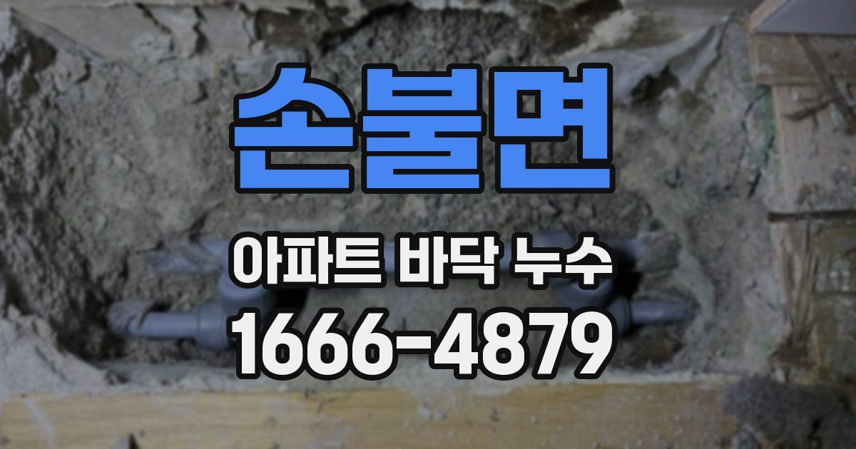 손불면 아파트 바닥 누수