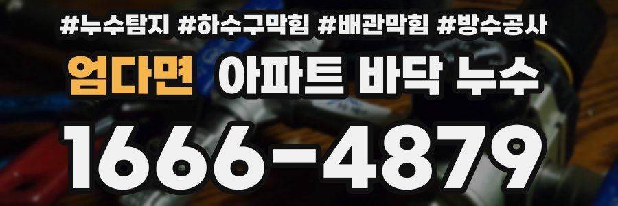 엄다면 아파트 바닥 누수