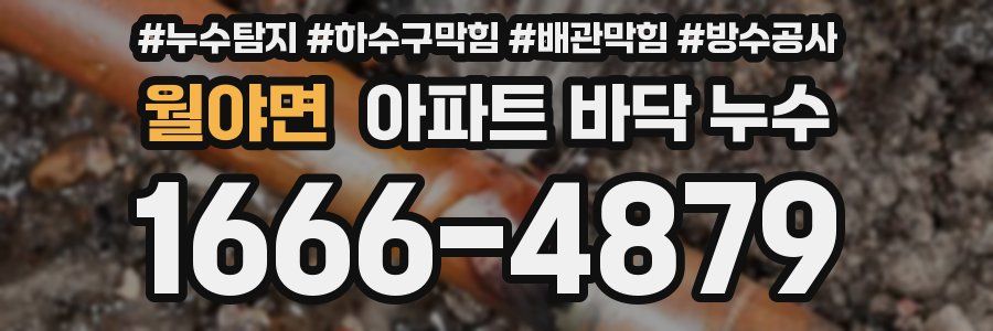 월야면 아파트 바닥 누수