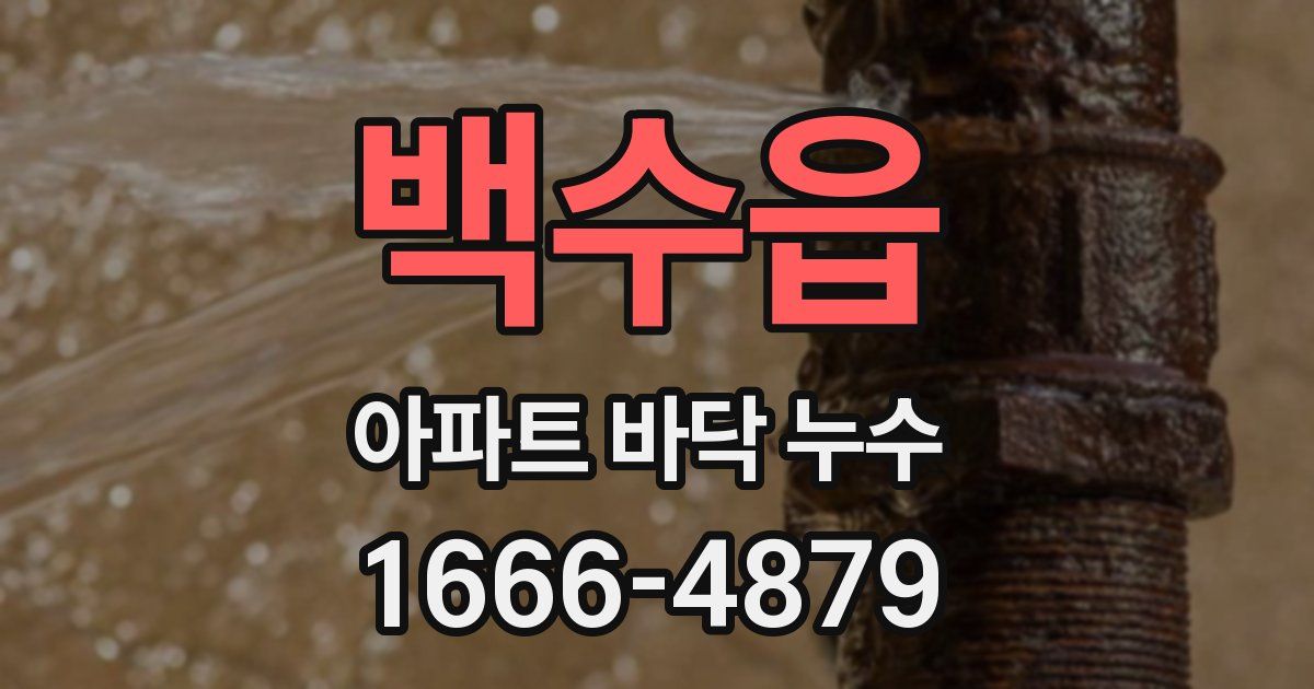 백수읍 아파트 바닥 누수