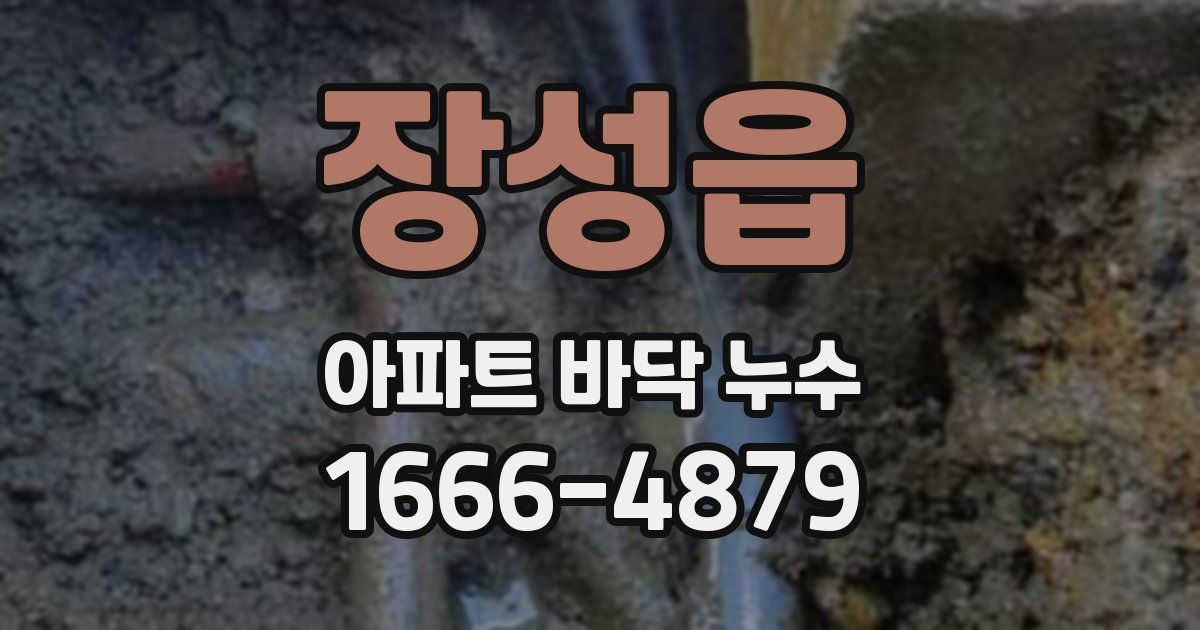장성읍 아파트 바닥 누수