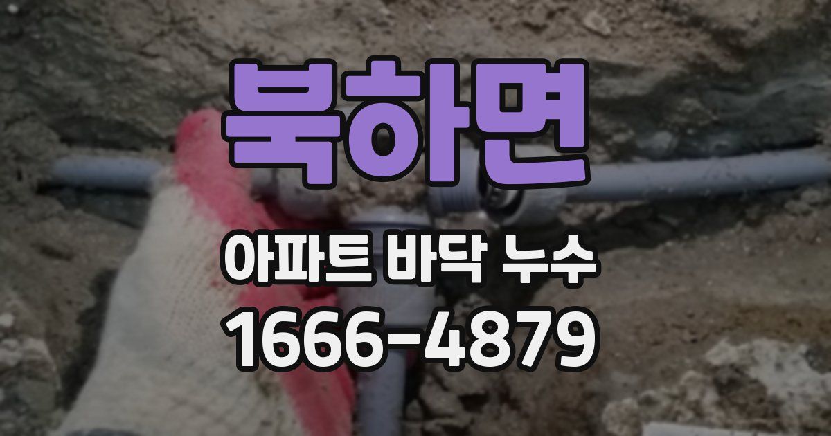 북하면 아파트 바닥 누수