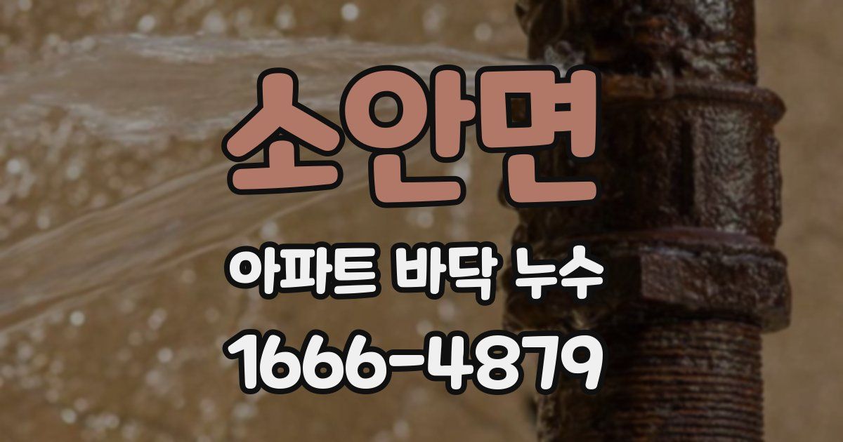 소안면 아파트 바닥 누수