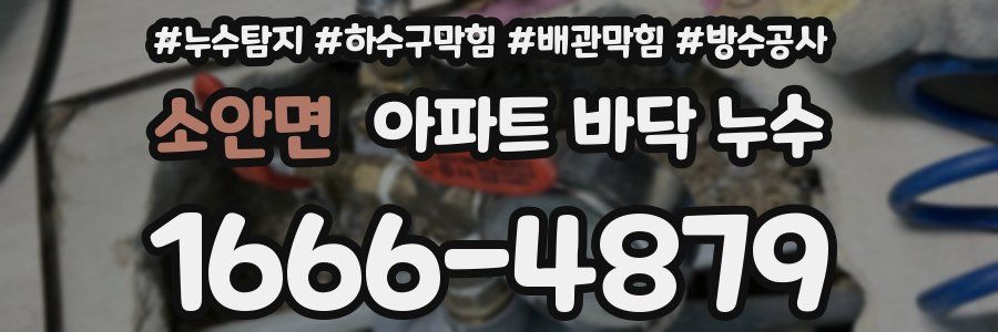소안면 아파트 바닥 누수
