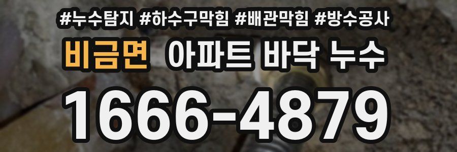 비금면 아파트 바닥 누수