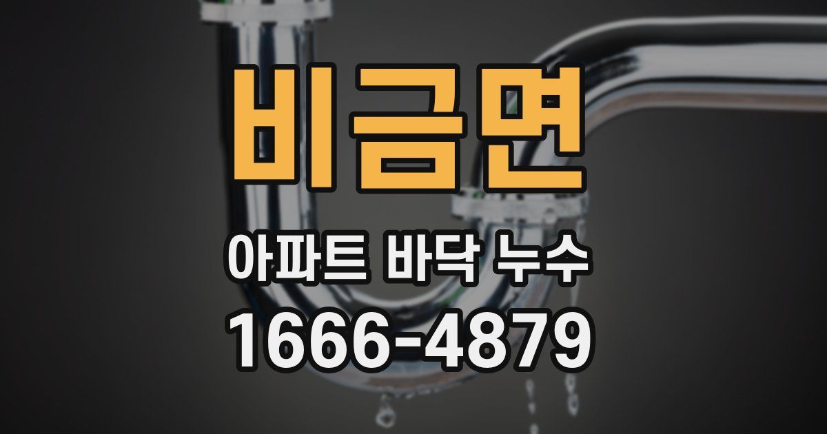 비금면 아파트 바닥 누수