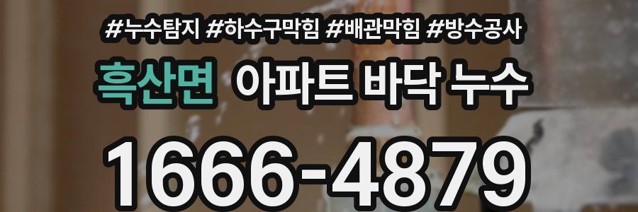 흑산면 아파트 바닥 누수