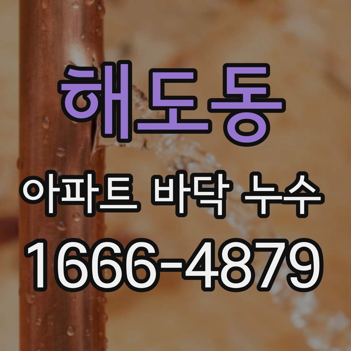 해도동 아파트 바닥 누수