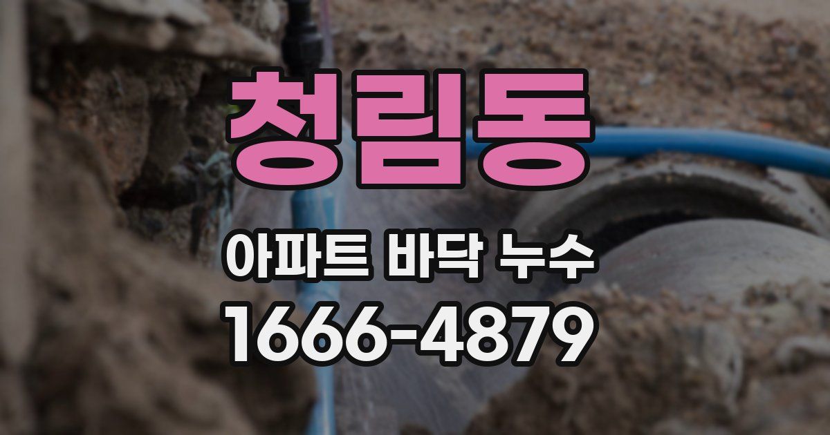 청림동 아파트 바닥 누수