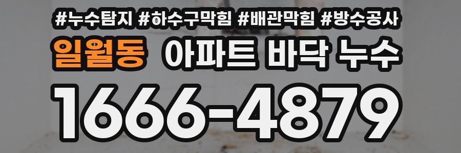 일월동 아파트 바닥 누수