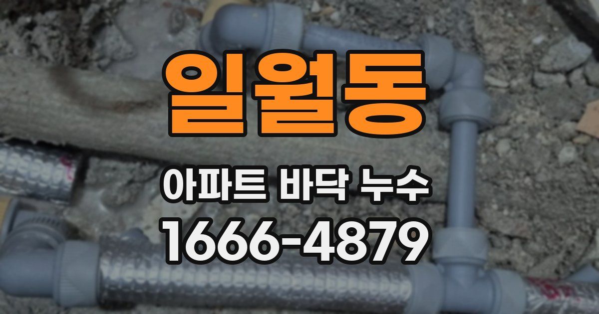 일월동 아파트 바닥 누수