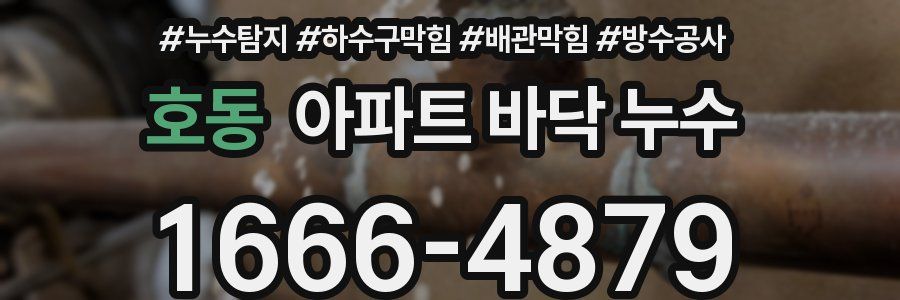 호동 아파트 바닥 누수