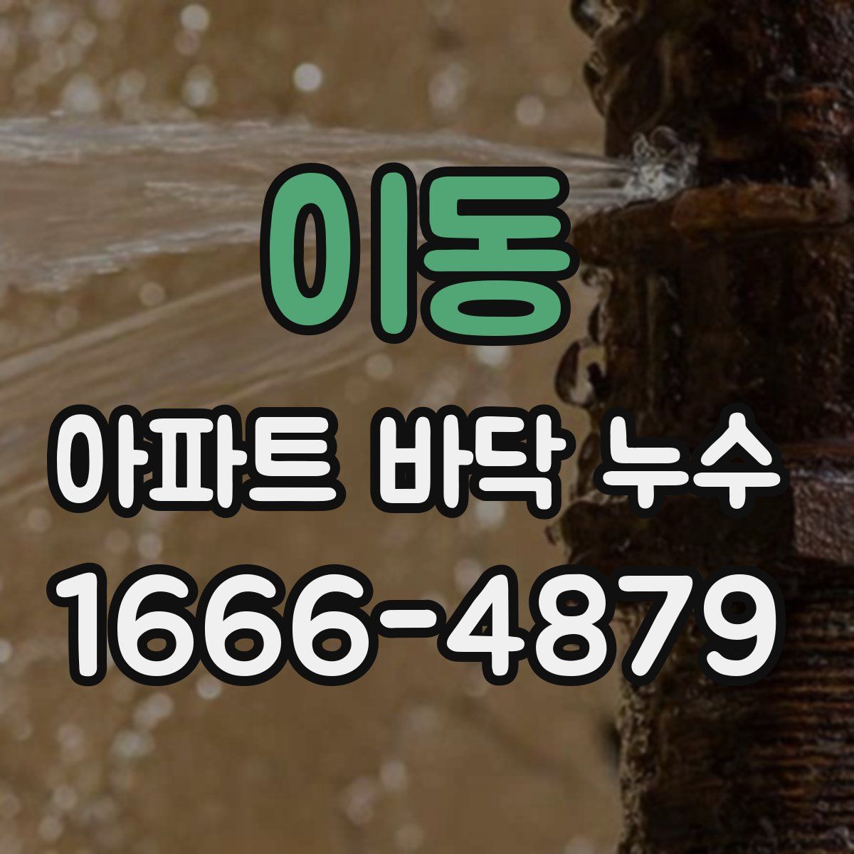 이동 아파트 바닥 누수