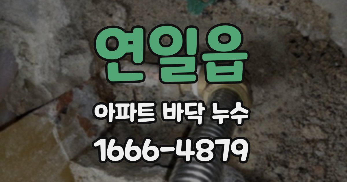 연일읍 아파트 바닥 누수