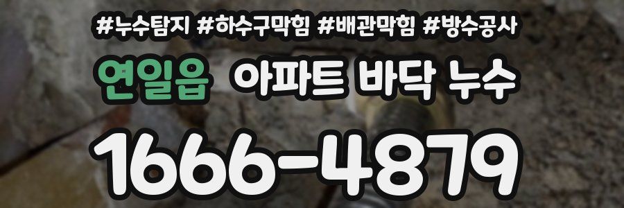 연일읍 아파트 바닥 누수