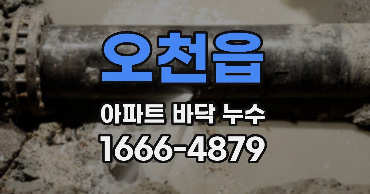 오천읍 아파트 바닥 누수