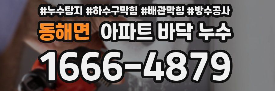 동해면 아파트 바닥 누수