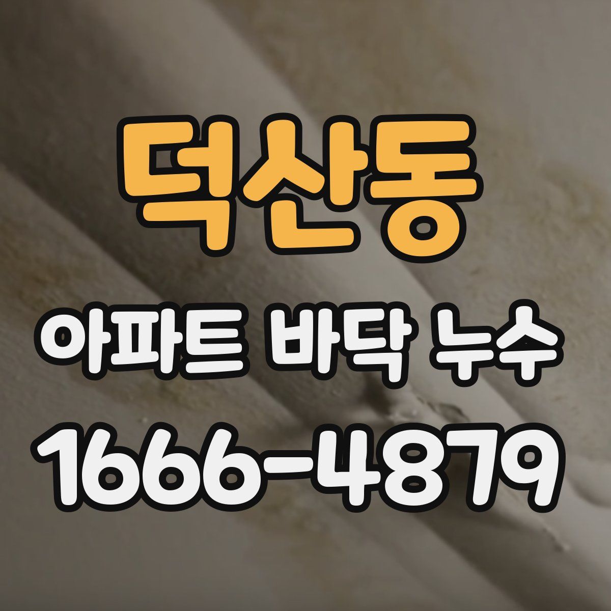 덕산동 아파트 바닥 누수