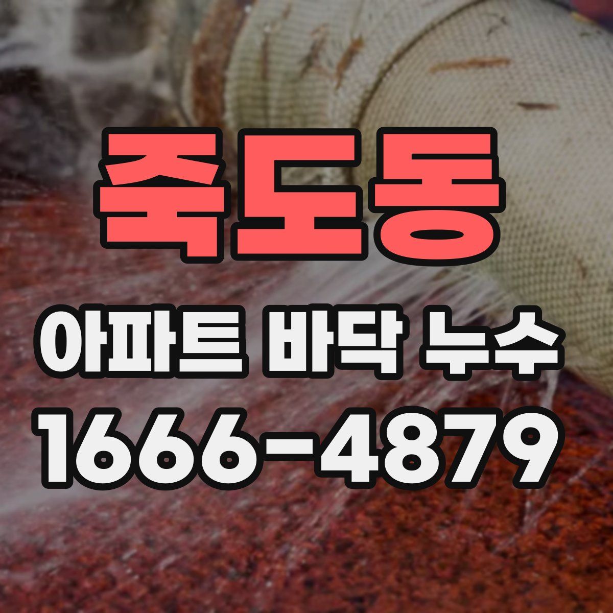 죽도동 아파트 바닥 누수