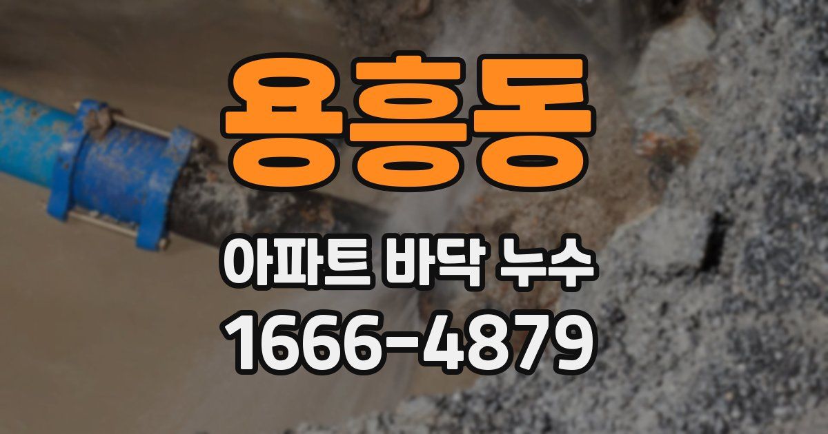 용흥동 아파트 바닥 누수