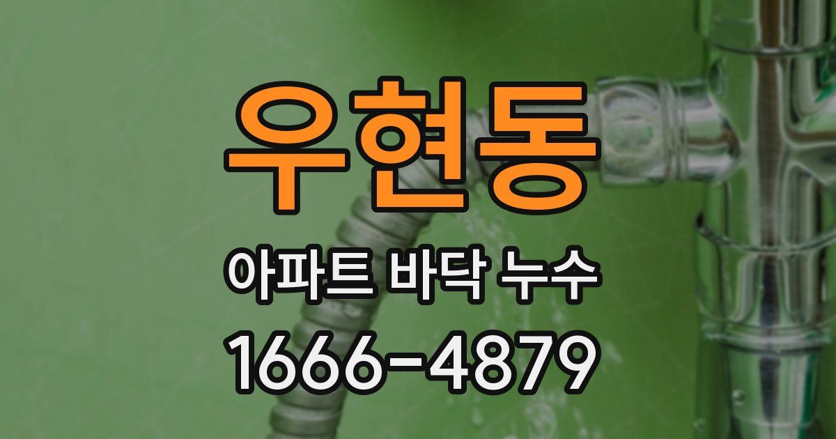 우현동 아파트 바닥 누수