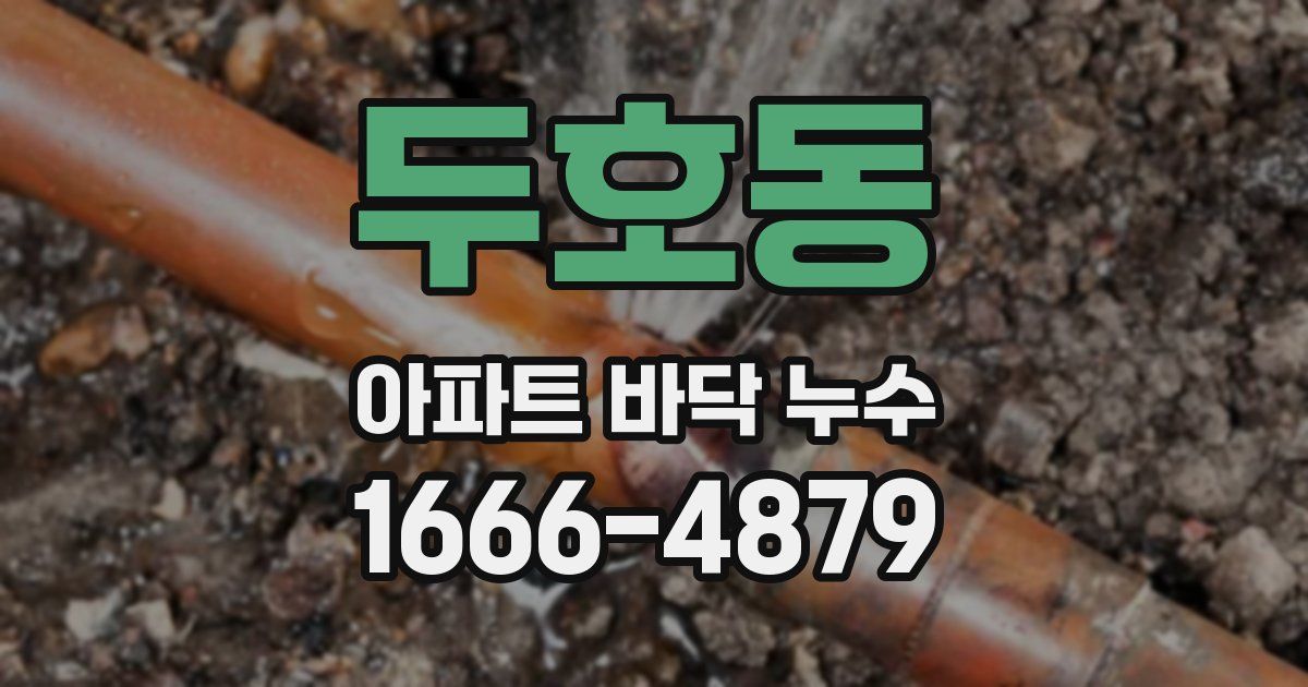 두호동 아파트 바닥 누수