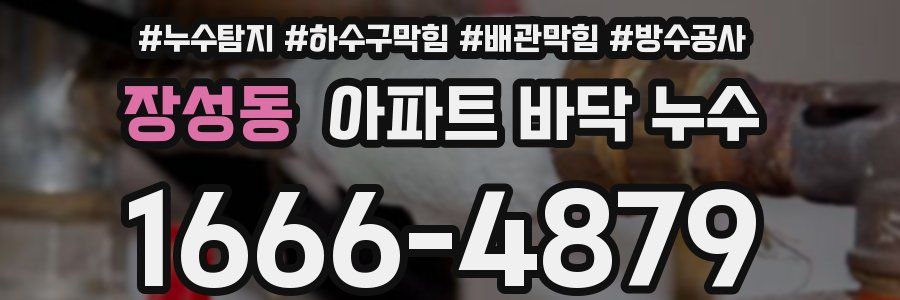 장성동 아파트 바닥 누수