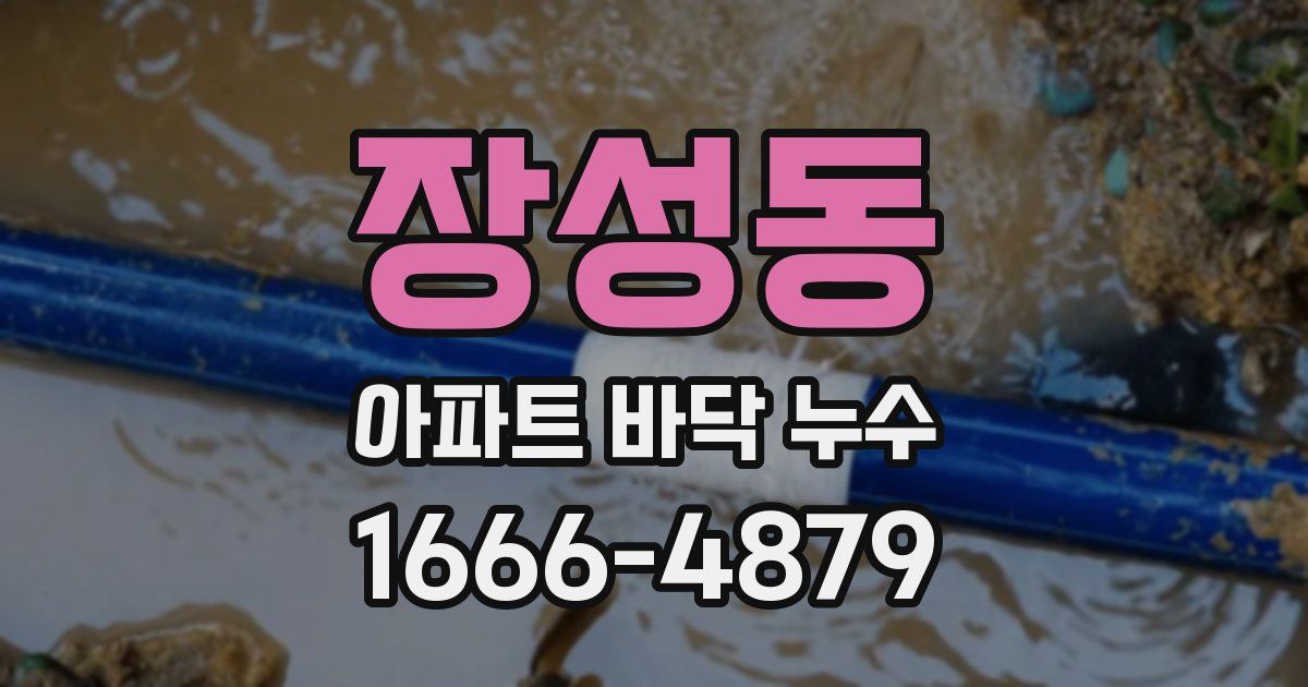 장성동 아파트 바닥 누수