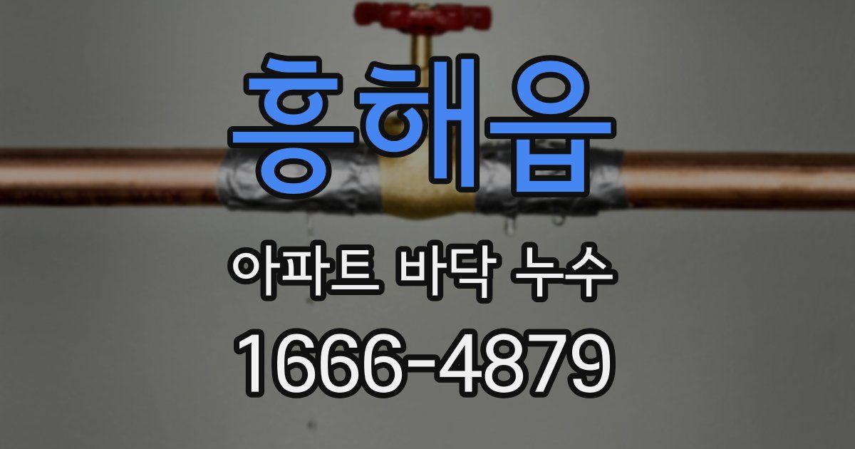 흥해읍 아파트 바닥 누수