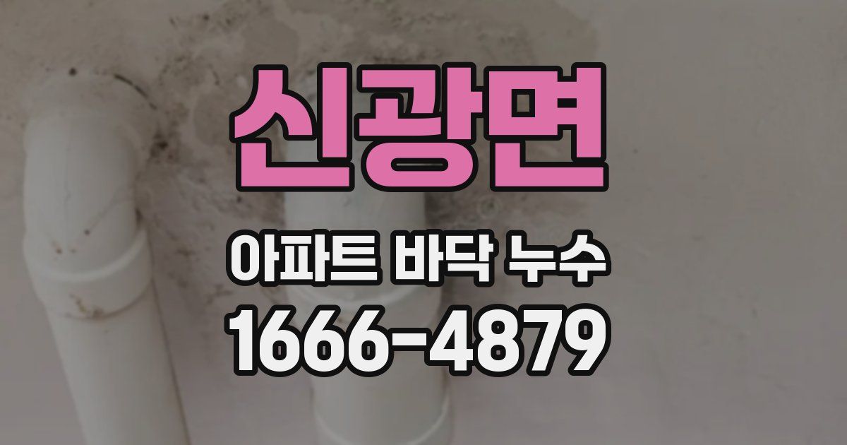 신광면 아파트 바닥 누수