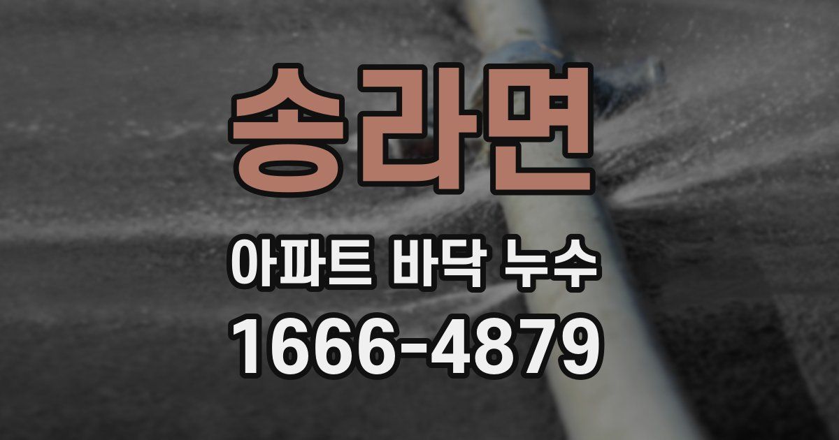 송라면 아파트 바닥 누수