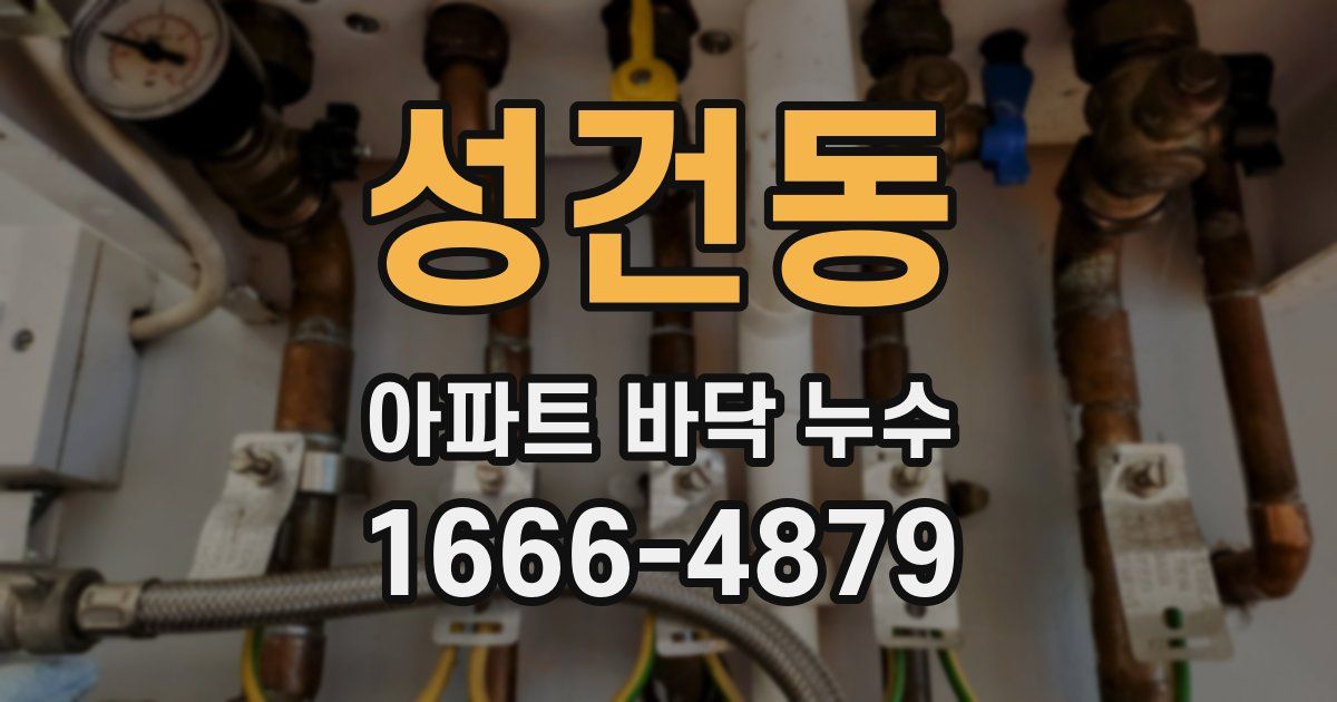 성건동 아파트 바닥 누수