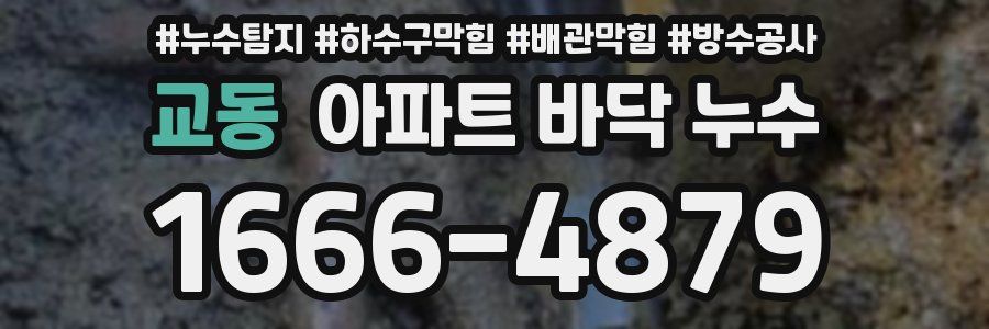 교동 아파트 바닥 누수