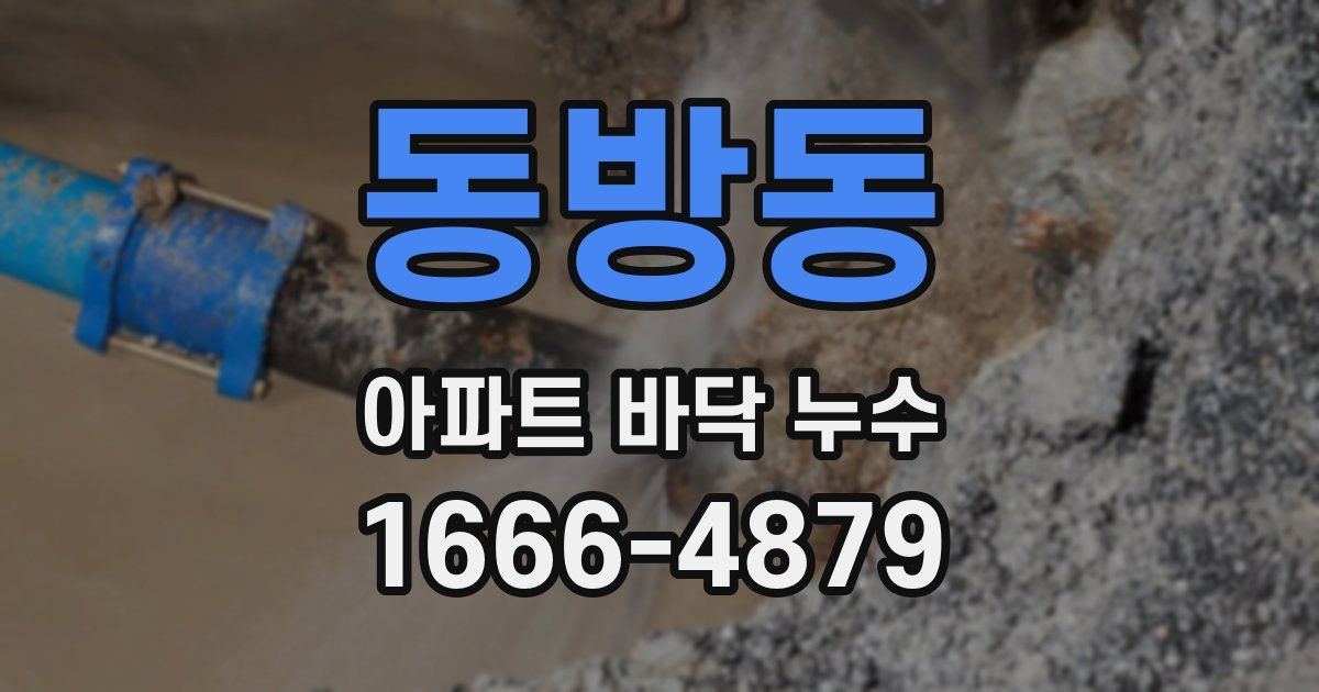 동방동 아파트 바닥 누수