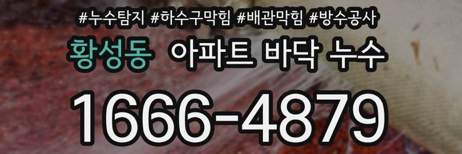 황성동 아파트 바닥 누수