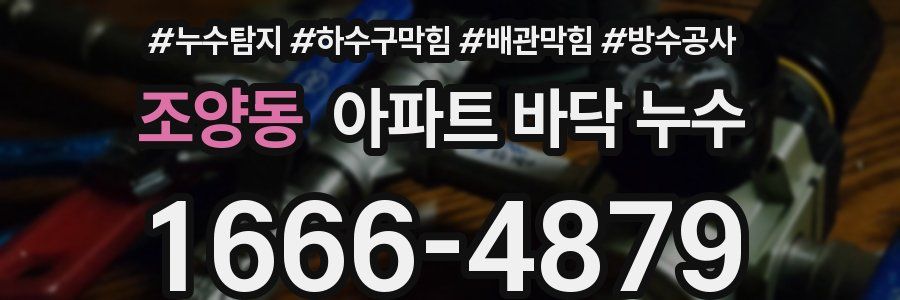 조양동 아파트 바닥 누수