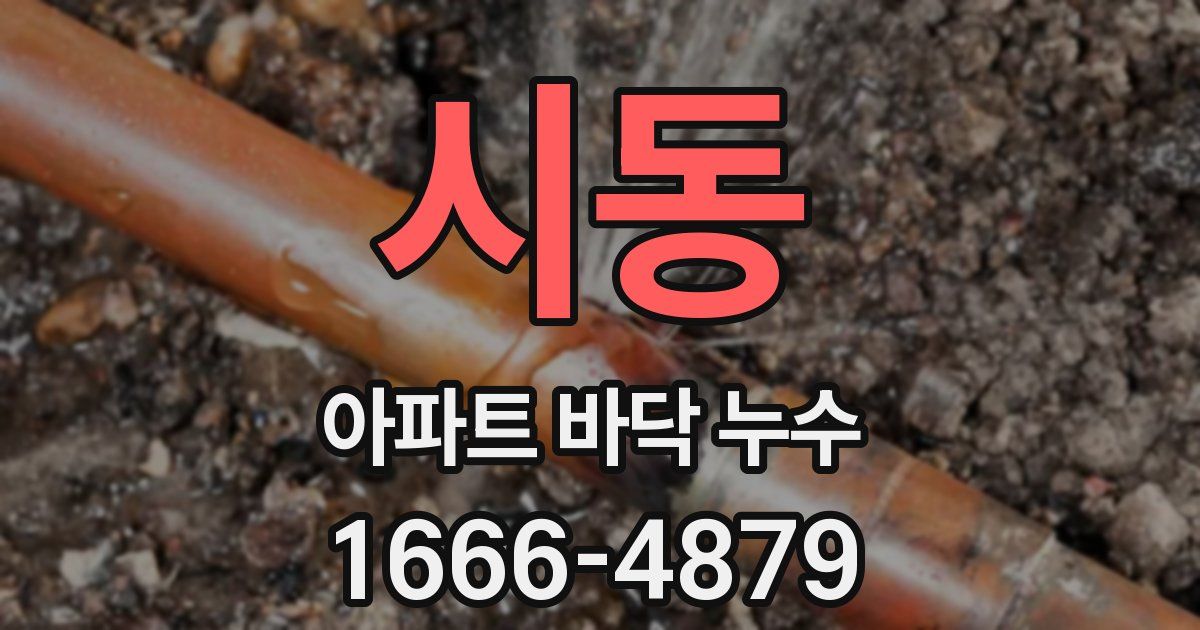 시동 아파트 바닥 누수
