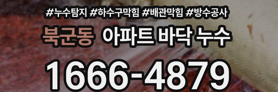 북군동 아파트 바닥 누수