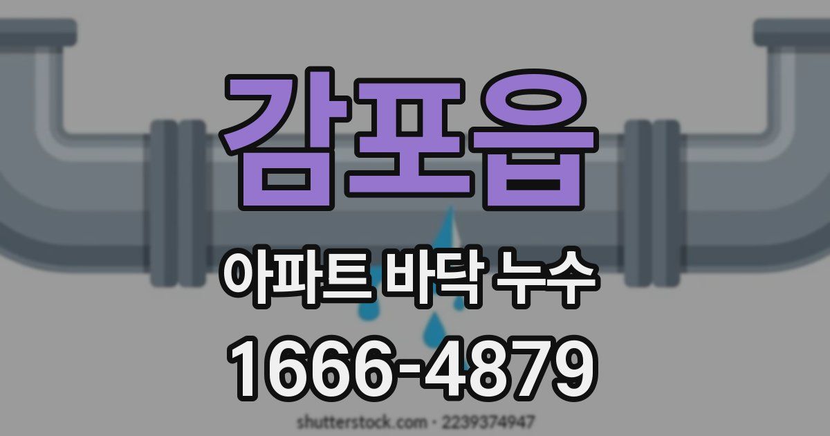 감포읍 아파트 바닥 누수