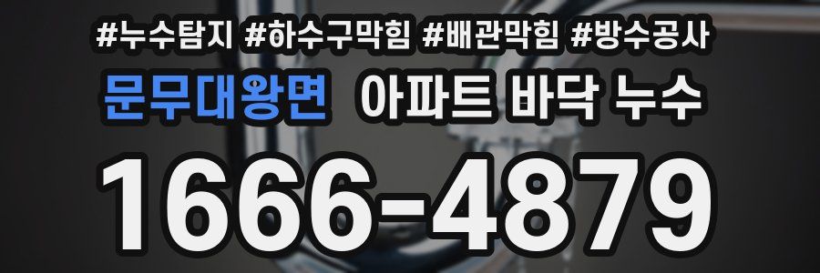 문무대왕면 아파트 바닥 누수