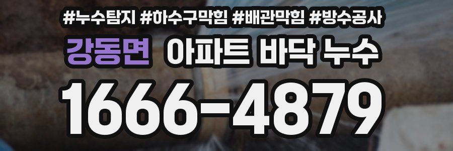 강동면 아파트 바닥 누수