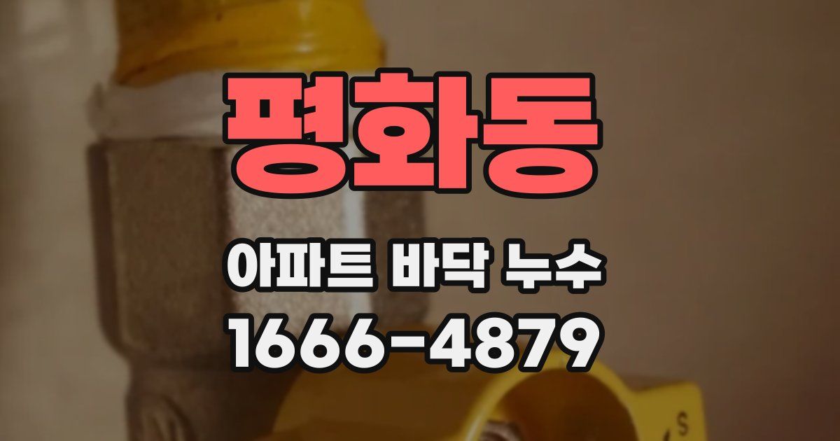 평화동 아파트 바닥 누수