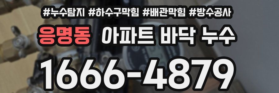 응명동 아파트 바닥 누수