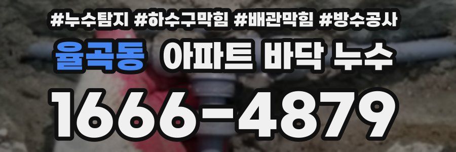 율곡동 아파트 바닥 누수
