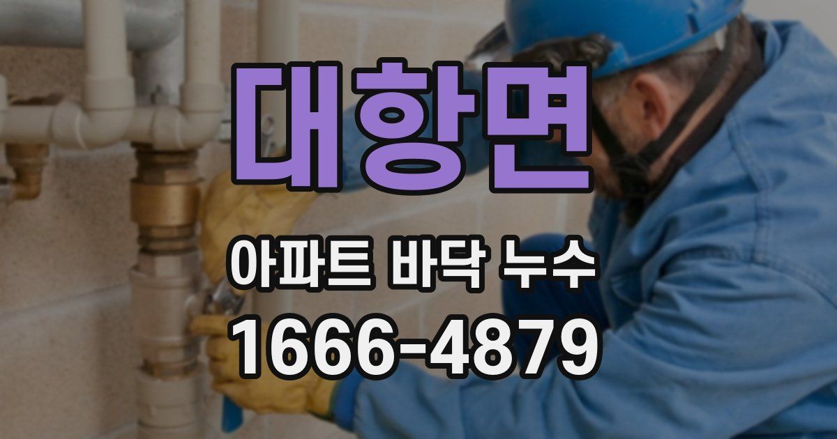 대항면 아파트 바닥 누수