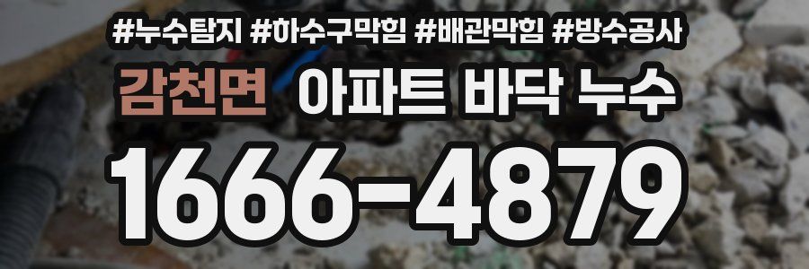 감천면 아파트 바닥 누수