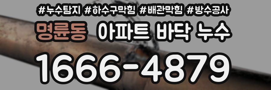 명륜동 아파트 바닥 누수