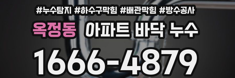 옥정동 아파트 바닥 누수