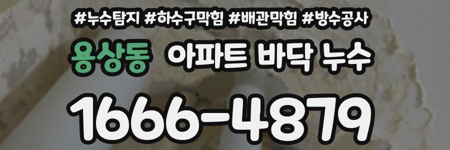 용상동 아파트 바닥 누수